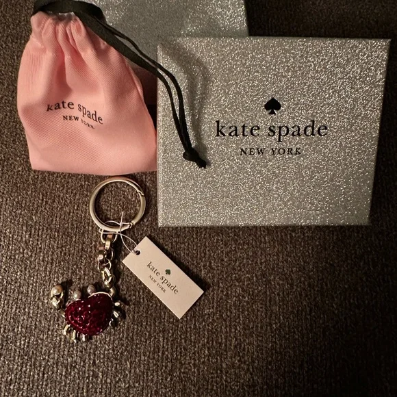 Kate Spade ❤️ Maryland Crab 🦀🦀🦀 Keychain / Bag Charm ~NWT - Picture 7 of 9